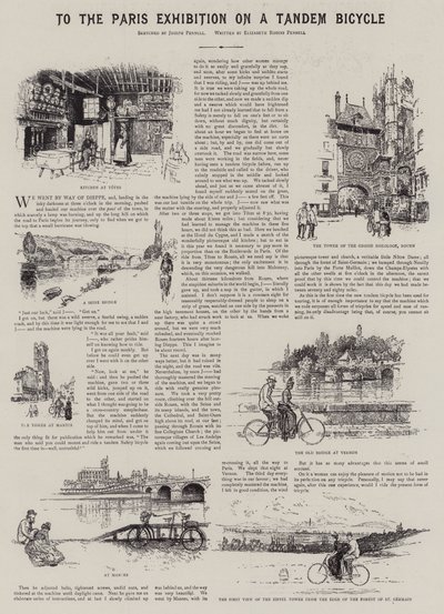 A la Exposición de París en una bicicleta tándem de Joseph Pennell